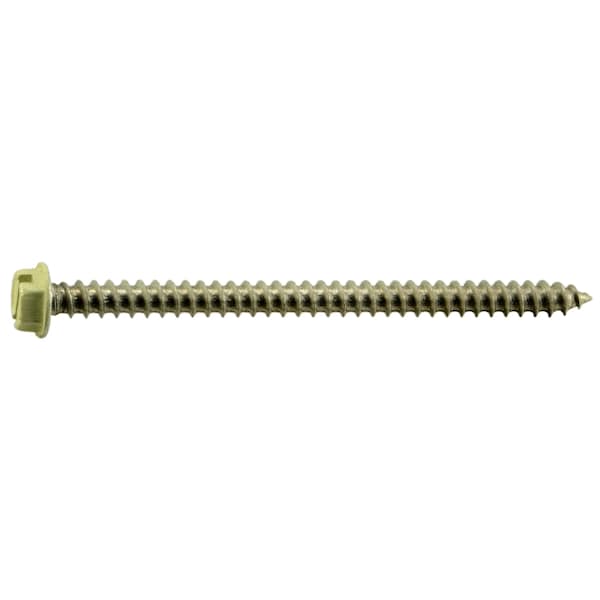 Midwest Fastener Sheet Metal Screw, #8 x 2-1/2 in, Painted 18-8 Stainless Steel Hex Head 12 PK 71086 - main